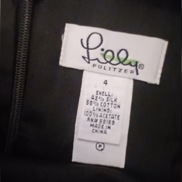 Elegant Lilly Pulitzer Alana-Style Black Sleeveless Silk Mini Dress Size 4 - Picture 10 of 10